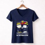 Snoopy and Charlie Brown Minnesota Wild forever not just when we win 5 Womens V Neck.jpg