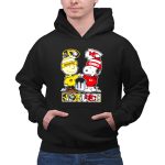 Snoopy and Charlie Brown Missouri Tigers x Kansas City Chiefs Skyline 2 Hoodie