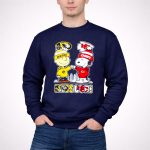 Snoopy and Charlie Brown Missouri Tigers x Kansas City Chiefs Skyline 3 Sweatshirt