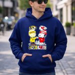 Snoopy and Charlie Brown Missouri Tigers x Kansas City Chiefs Skyline 8 Hoodie