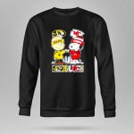 Snoopy and Charlie Brown Missouri Tigers x Kansas City Chiefs Skyline 9 Sweatshirt