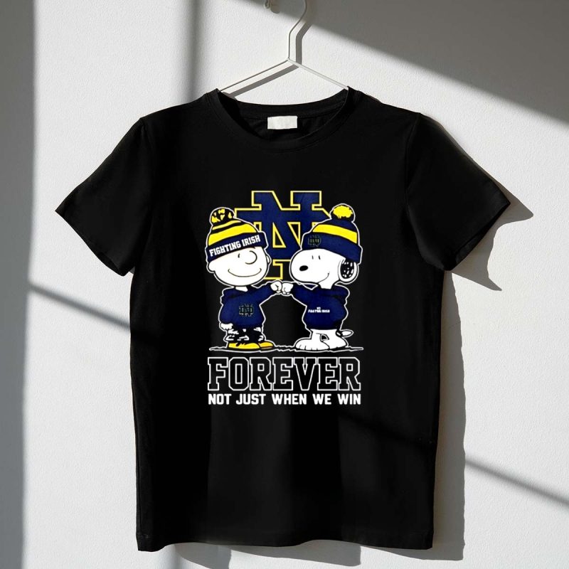 Snoopy And Charlie Brown Notre Dame Fighting Irish Forever Not Just When We Win 1 T Shirt.jpg