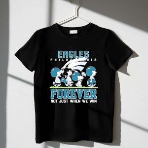 Snoopy And Charlie Brown Philadelphia Eagles Forever Not Just When We Win Shirt