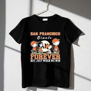 Snoopy And Charlie Brown Sf Giants Baseball Forever Not Just When We Win Shirt