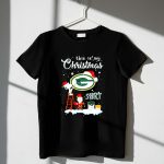 Snoopy and Charlie Brown Santa Green Bay Packers this is my Christmas 1 T Shirt