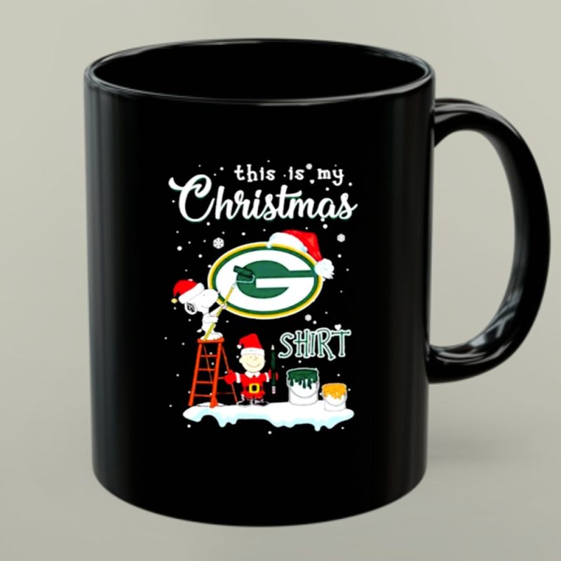 Snoopy And Charlie Brown Santa Green Bay Packers This Is My Christmas 1 Mug.jpg