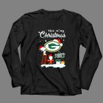 Snoopy and Charlie Brown Santa Green Bay Packers this is my Christmas 4 Long Sleeves