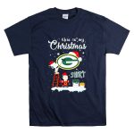 Snoopy and Charlie Brown Santa Green Bay Packers this is my Christmas T Shirt 7