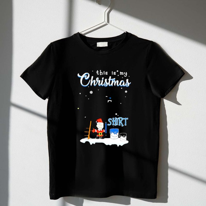 Snoopy And Charlie Brown This Is My Christmas Carolina Panthers 1 T Shirt 1.Jpg