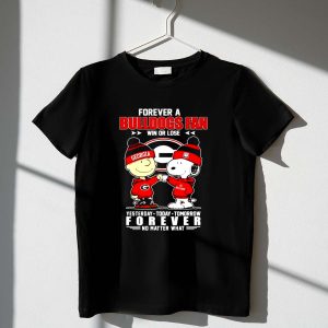 Snoopy and Charlie Brown forever a Georgia Bulldogs fan win or lose yesterday today tomorrow 1 T Shirt.jpg
