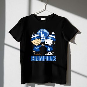 Snoopy And Charlie Los Angeles Dodgers Champions Shirt