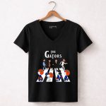 Snoopy and Friends Abbey Road The Gators 7 Womens V Neck.jpg