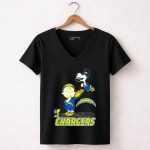 Snoopy and Friends Celebrate Los Angeles Chargers Fandom 7 Womens V Neck