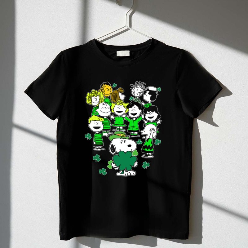 Snoopy And Friends Celebrating St Patricks Day With Shamrocks 1 T Shirt