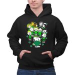 Snoopy and Friends Celebrating St Patricks Day with Shamrocks 2 Hoodie
