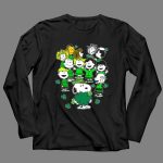 Snoopy and Friends Celebrating St Patricks Day with Shamrocks 4 Long Sleeves