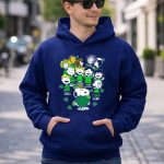 Snoopy and Friends Celebrating St Patricks Day with Shamrocks 8 Hoodie