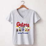 Snoopy and Friends Florida Gators University of Florida characters 7 Womens V Neck.jpg