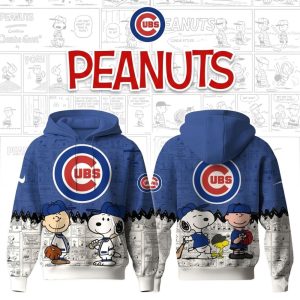 Snoopy and Friends Play Baseball For Chicago Cubs All over Print Hoodie 1.jpg