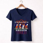 Snoopy and Friends The One Where We Root For Auburn Tiger 5 Womens V Neck.jpg