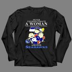 Snoopy and Friends never underestimate a woman who understands Seahawks 4 Long Sleeves 1.jpg