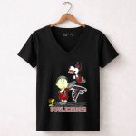 Snoopy and Peanuts Celebrating Atlanta Falcons Football 7 Womens V Neck