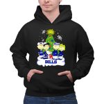 Snoopy and Peanuts Characters Celebrating with Buffalo Bills Christmas Tree 2 Hoodie 2.jpg