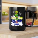 Snoopy and Peanuts Characters Celebrating with Buffalo Bills Christmas Tree 2 mug.jpg