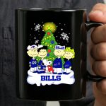 Snoopy and Peanuts Characters Celebrating with Buffalo Bills Christmas Tree 3 mug.jpg