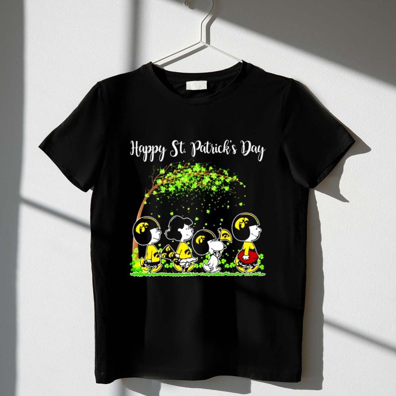 Snoopy And Peanuts Hawkeyes Iowa Happy St Patricks Day Shirt 1 T Shirt