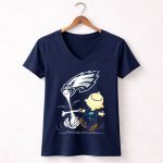 Snoopy and Philadelphia Eagles Logo Dance 5 Womens V Neck