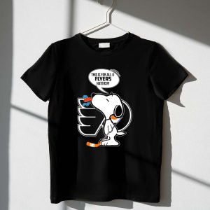 Snoopy And Philadelphia Flyers Fans This Is For All U Flyers Haters Shirt