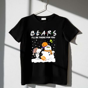 Snoopy and Snowman Chicago Bears Ill Be There for You Christmas Football 1 T Shirt