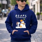 Snoopy and Snowman Chicago Bears Ill Be There for You Christmas Football 8 Hoodie