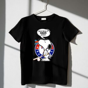 Snoopy and Texas Rangers Baseball Fans United Against Haters 1 T Shirt.jpg