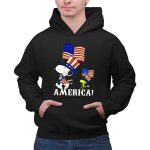 Snoopy and Woodstock America Flag Peanuts Movie 2 Hoodie