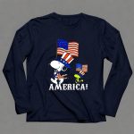 Snoopy and Woodstock America Flag Peanuts Movie 6 Long Sleeves