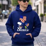 Snoopy and Woodstock America Flag Peanuts Movie 8 Hoodie