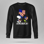 Snoopy and Woodstock America Flag Peanuts Movie 9 Sweatshirt