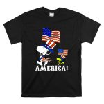 Snoopy and Woodstock America Flag Peanuts Movie T Shirt 6