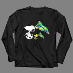 Snoopy and Woodstock Autism Awareness Puzzle Flags 4 Long Sleeves