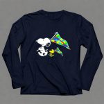 Snoopy and Woodstock Autism Awareness Puzzle Flags 4 Long Sleeves1