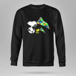 Snoopy and Woodstock Autism Awareness Puzzle Flags 9 Sweatshirt