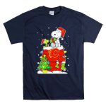 Snoopy and Woodstock Celebrating Christmas with Calgary Flames T Shirt 7.jpg