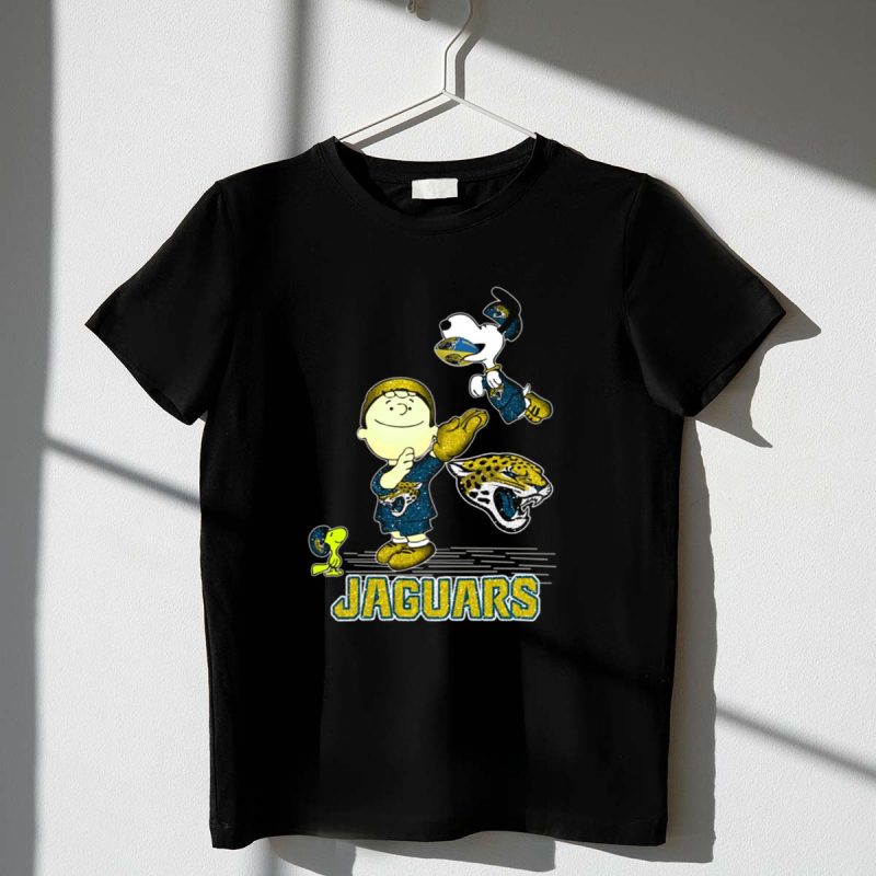 Snoopy And Woodstock Celebrating Jacksonville Jaguars With Lucy 1 T Shirt