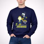 Snoopy and Woodstock Celebrating Jacksonville Jaguars with Lucy 3 Sweatshirt