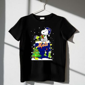 Snoopy And Woodstock Christmas Mets Fans Delight Shirt