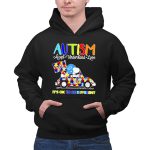 Snoopy and Woodstock Detroit Lions Autism its ok to be different 2 Hoodie