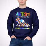 Snoopy and Woodstock Detroit Lions Autism its ok to be different 3 Sweatshirt