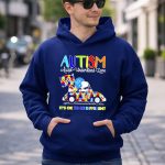 Snoopy and Woodstock Detroit Lions Autism its ok to be different 8 Hoodie
